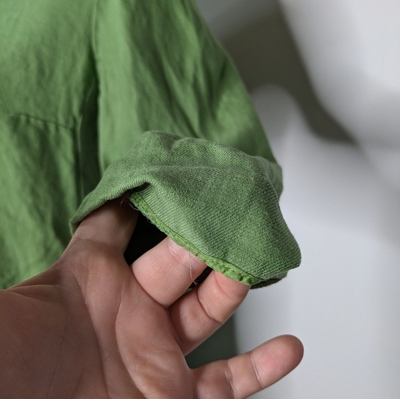 Lafayette 148 green linen 1/2 sleeve button up jacket dress 4 - Picture 2 of 11